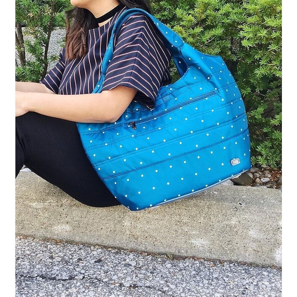 LUG Gondola Slouch Shoulder Bag Tote Blue Ocean Dot Original Gandola Carry all